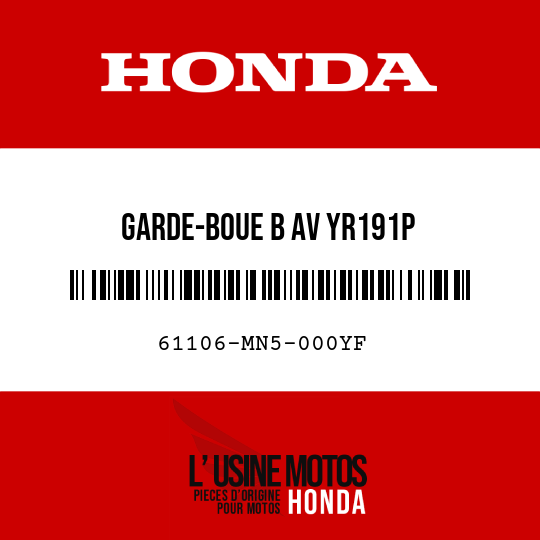 image de 61106-MN5-000YF GARDE-BOUE B AV YR191P 
