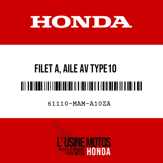 image de 61110-MAM-A10ZA FILET A, AILE AV TYPE10 