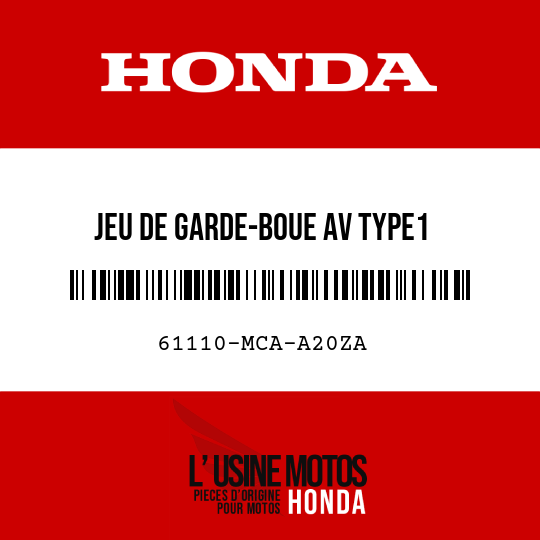 image de 61110-MCA-A20ZA JEU DE GARDE-BOUE AV TYPE1