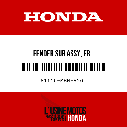 image de 61110-MEN-A20 FENDER SUB ASSY, FR