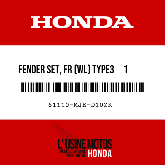 image de 61110-MJE-D10ZK FENDER SET, FR (WL) TYPE3     1 (TYPE3     1 )