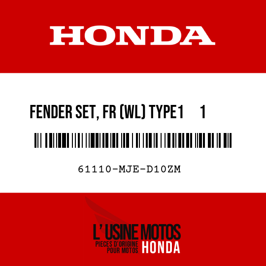 image de 61110-MJE-D10ZM FENDER SET, FR (WL) TYPE1     1 (TYPE1     1 )