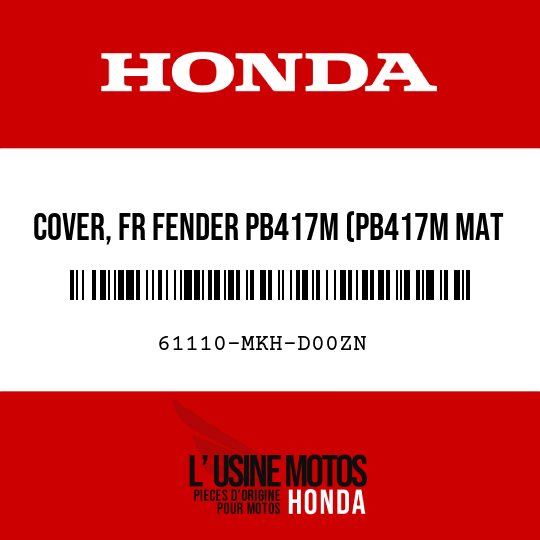 image de 61110-MKH-D00ZN COVER, FR FENDER PB417M (PB417M MAT JEANS BLUE METALLIC)