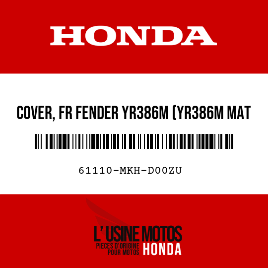 image de 61110-MKH-D00ZU COVER, FR FENDER YR386M (YR386M MAT WARM ASH METALLIC)