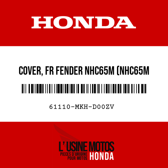 image de 61110-MKH-D00ZV COVER, FR FENDER NHC65M (NHC65M IRIDIUM GRAY METALLIC)