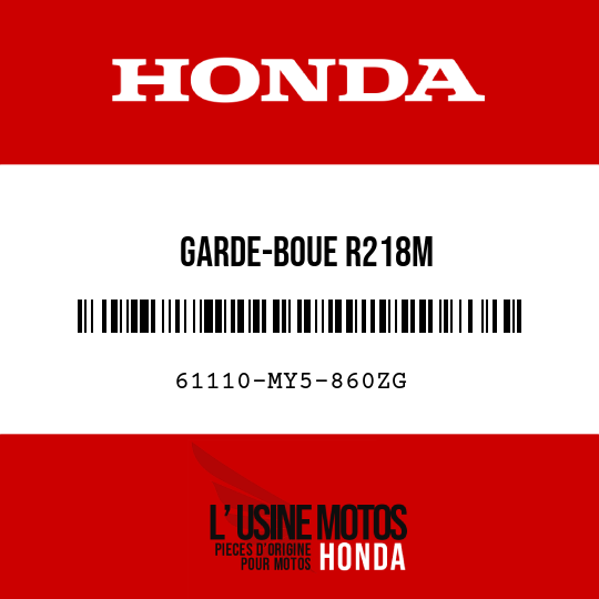 image de 61110-MY5-860ZG GARDE-BOUE R218M 