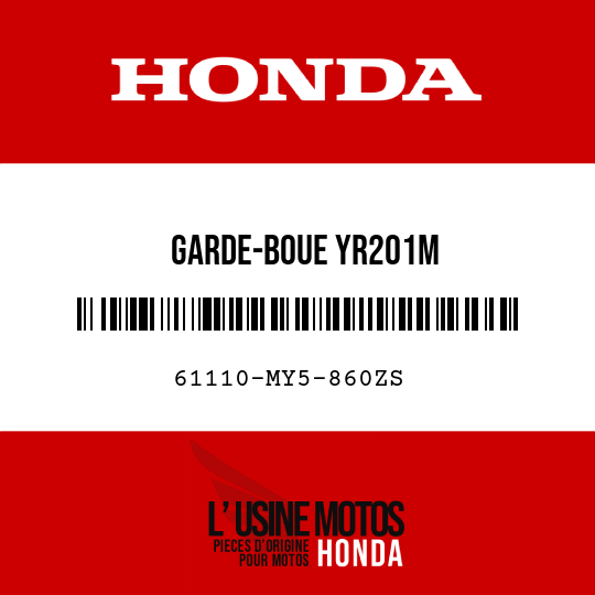 image de 61110-MY5-860ZS GARDE-BOUE YR201M 