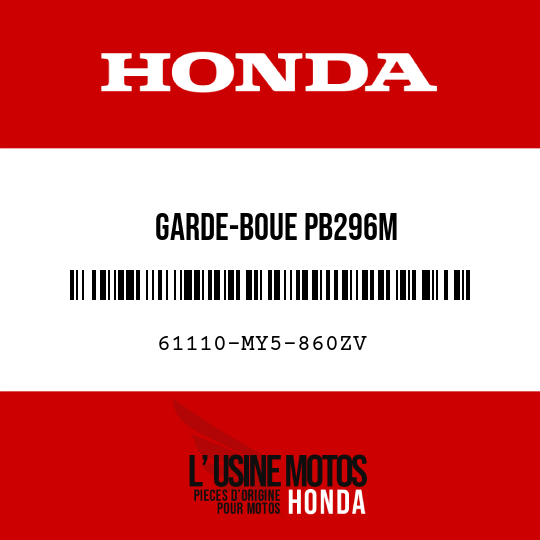 image de 61110-MY5-860ZV GARDE-BOUE PB296M 