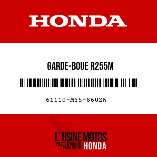 image de 61110-MY5-860ZW GARDE-BOUE R255M 