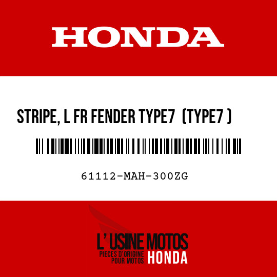 image de 61112-MAH-300ZG STRIPE, L FR FENDER TYPE7  (TYPE7 )