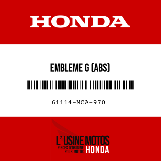 image de 61114-MCA-970 EMBLEME G (ABS)