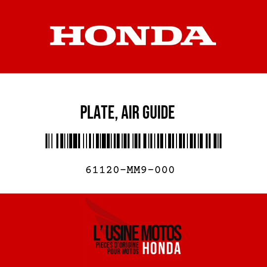 image de 61120-MM9-000 PLATE, AIR GUIDE