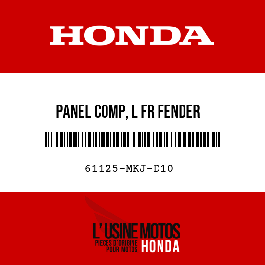 image de 61125-MKJ-D10 PANEL COMP, L FR FENDER
