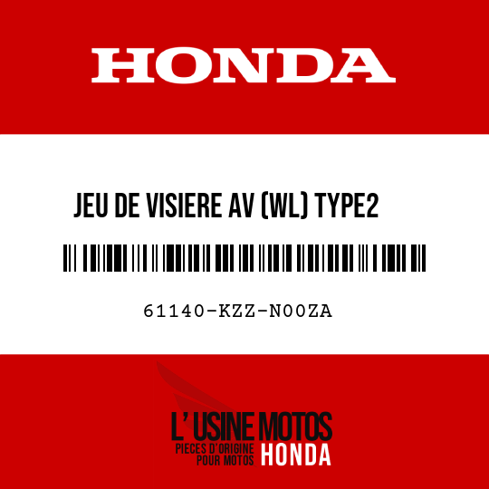 image de 61140-KZZ-N00ZA JEU DE VISIERE AV (WL) TYPE2