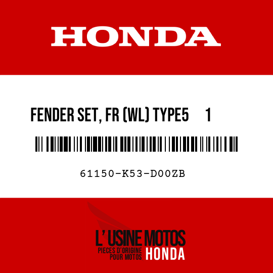 image de 61150-K53-D00ZB FENDER SET, FR (WL) TYPE5     1 (TYPE5     1 )