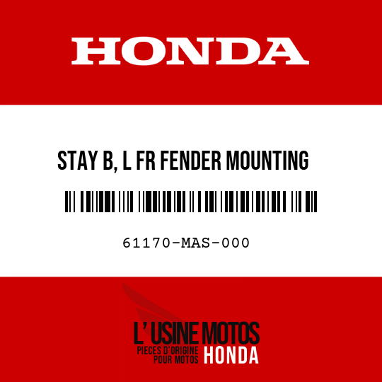 image de 61170-MAS-000 STAY B, L FR FENDER MOUNTING