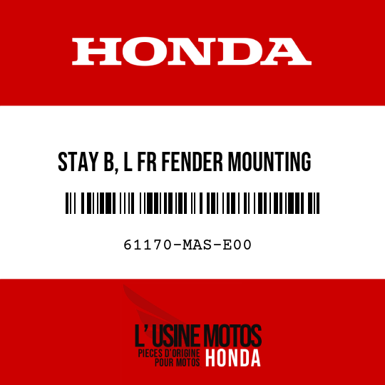 image de 61170-MAS-E00 STAY B, L FR FENDER MOUNTING