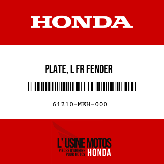 image de 61210-MEH-000 PLATE, L FR FENDER