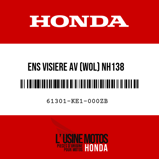 image de 61301-KE1-000ZB ENS VISIERE AV (WOL) NH138 