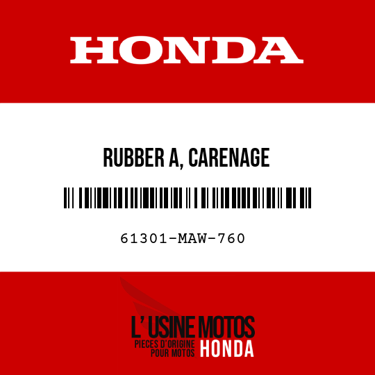 image de 61301-MAW-760 RUBBER A, CARENAGE