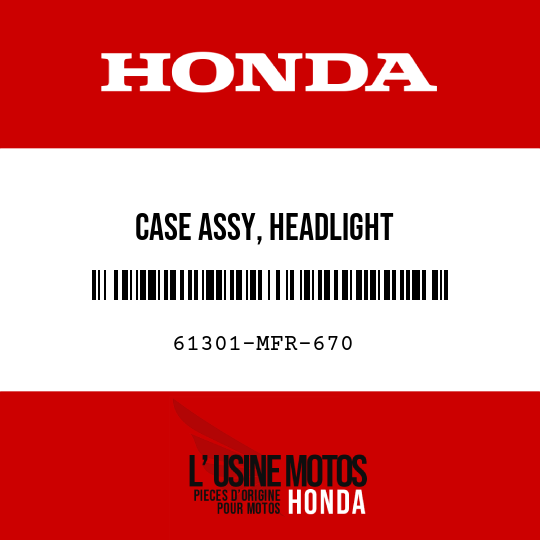 image de 61301-MFR-670 CASE ASSY, HEADLIGHT