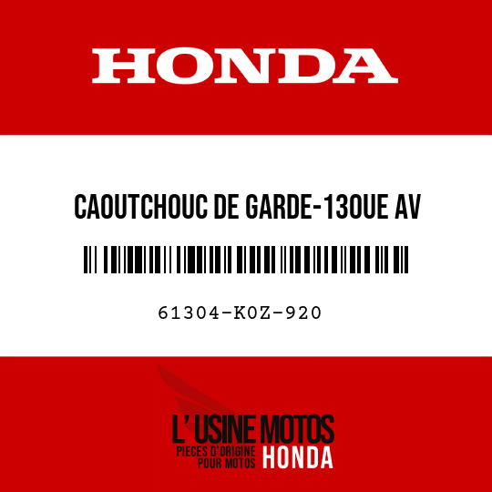 image de 61304-K0Z-920 CAOUTCHOUC DE GARDE-13OUE AV