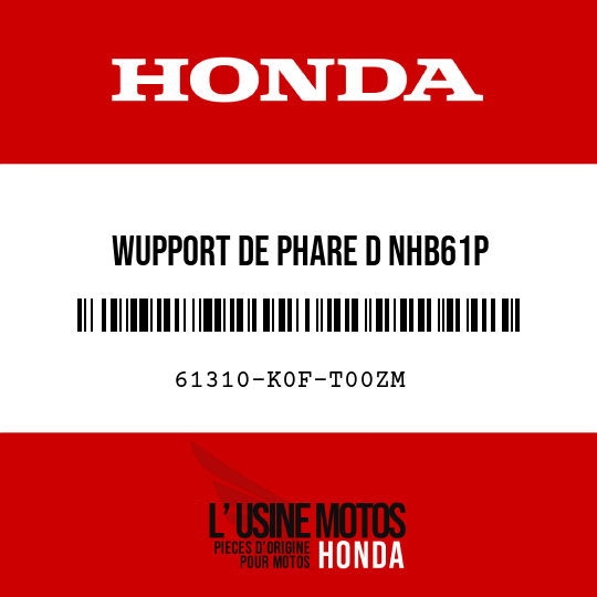 image de 61310-K0F-T00ZM WUPPORT DE PHARE D NHB61P