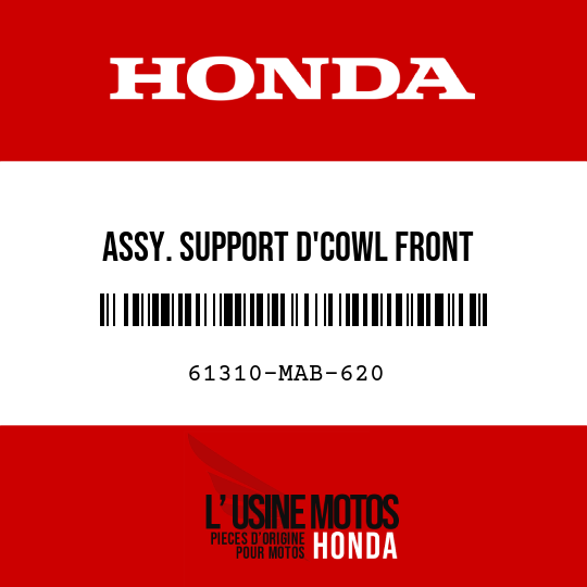image de 61310-MAB-620 ASSY. SUPPORT D'COWL FRONT