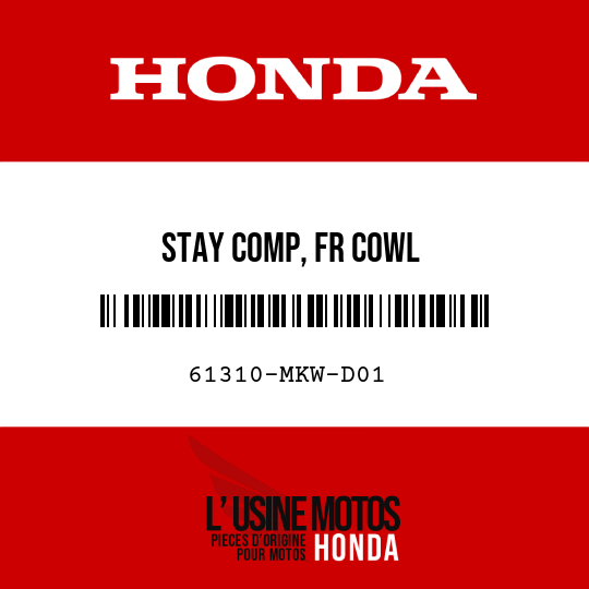 image de 61310-MKW-D01 STAY COMP, FR COWL