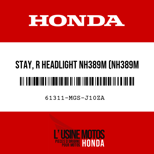 image de 61311-MGS-J10ZA STAY, R HEADLIGHT NH389M (NH389M MAT BULLET SILVER)