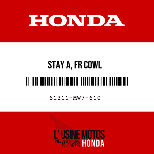 image de 61311-MW7-610 STAY A, FR COWL