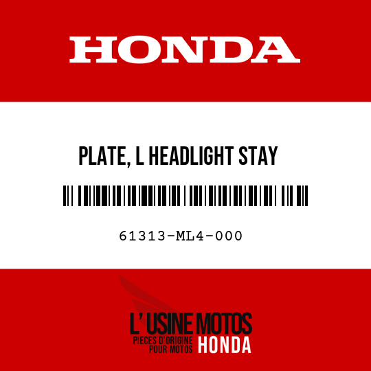 image de 61313-ML4-000 PLATE, L HEADLIGHT STAY