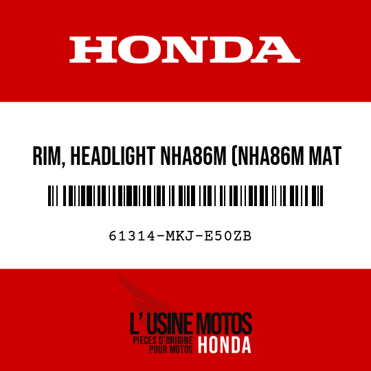 image de 61314-MKJ-E50ZB RIM, HEADLIGHT NHA86M (NHA86M MAT BALLISTIC BLACK METALLIC)