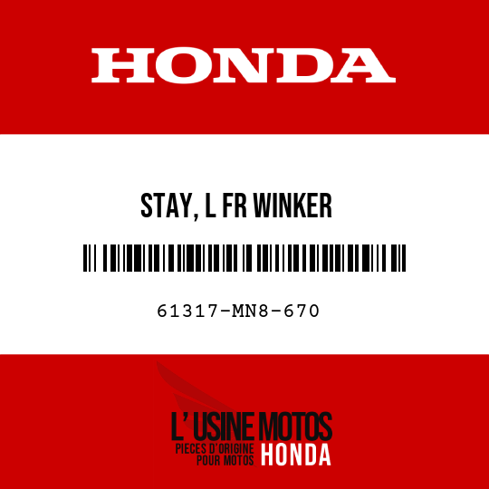 image de 61317-MN8-670 STAY, L FR WINKER