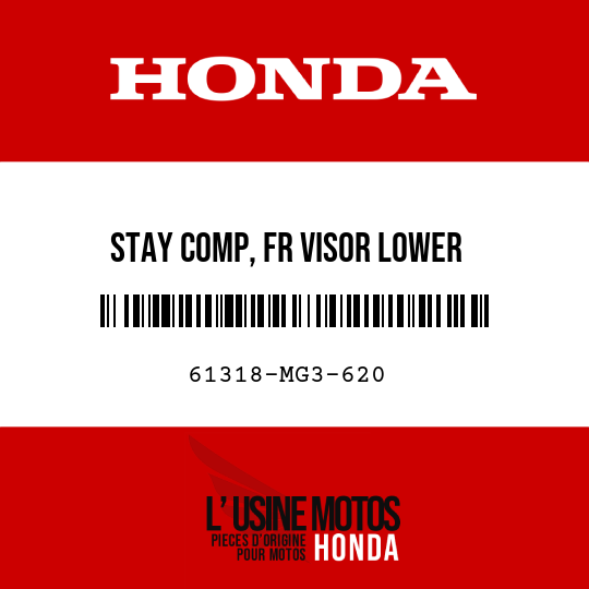 image de 61318-MG3-620 STAY COMP, FR VISOR LOWER