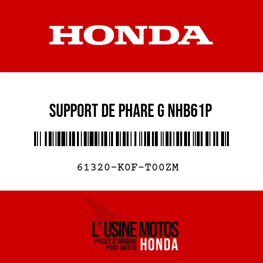image de 61320-K0F-T00ZM SUPPORT DE PHARE G NHB61P