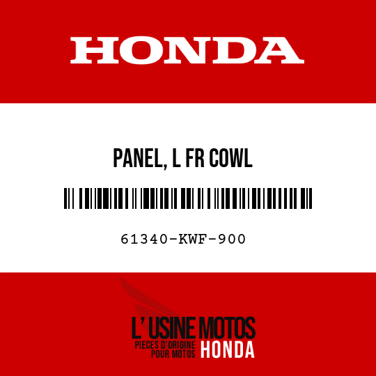 image de 61340-KWF-900 PANEL, L FR COWL