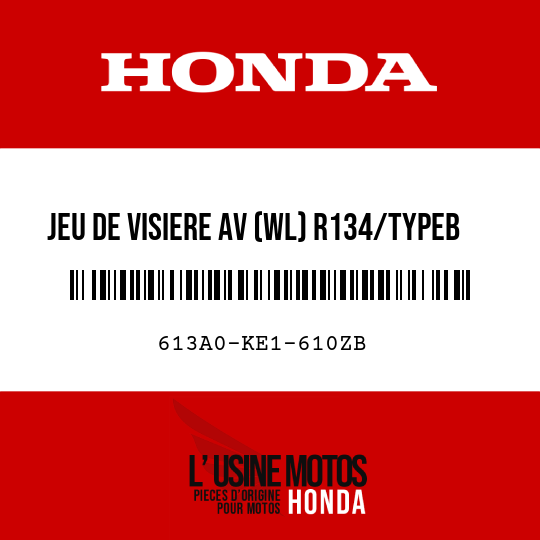 image de 613A0-KE1-610ZB JEU DE VISIERE AV (WL) R134/TYPEB 