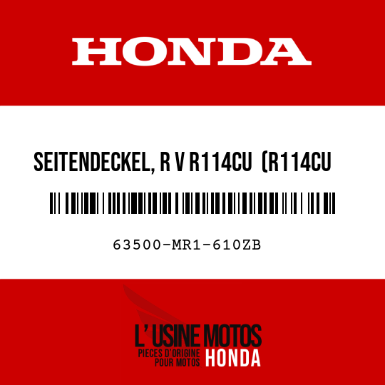image de 63500-MR1-610ZB SEITENDECKEL, R V R114CU  (R114CU KANDISWEINROT-U)