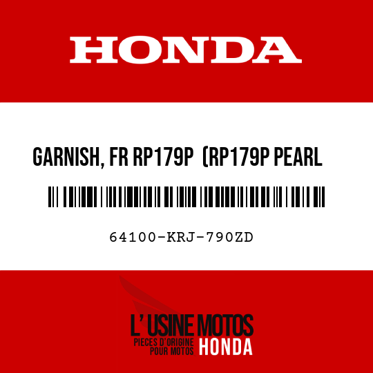 image de 64100-KRJ-790ZD GARNISH, FR RP179P  (RP179P PEARL AMETHYST PURPLE)