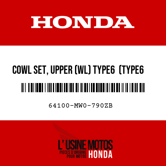image de 64100-MW0-790ZB COWL SET, UPPER (WL) TYPE6  (TYPE6 )