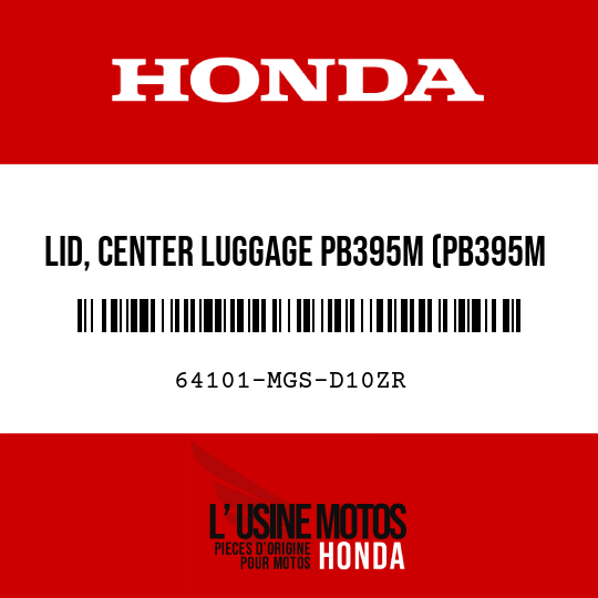 image de 64101-MGS-D10ZR LID, CENTER LUGGAGE PB395M (PB395M ATMOSPHERE BLUE METALLIC)