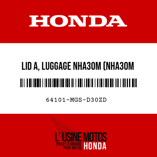 image de 64101-MGS-D30ZD LID A, LUGGAGE NHA30M (NHA30M DIGITAL SILVER METALLIC)