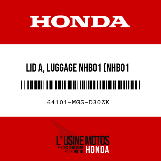 image de 64101-MGS-D30ZK LID A, LUGGAGE NHB01 (NHB01 GRAPHITE BLACK)