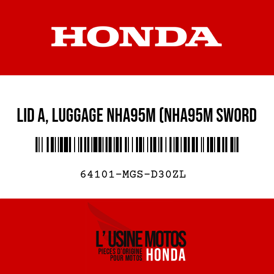 image de 64101-MGS-D30ZL LID A, LUGGAGE NHA95M (NHA95M SWORD SILVER METALLIC)