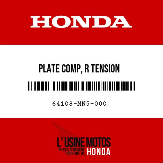 image de 64108-MN5-000 PLATE COMP, R TENSION