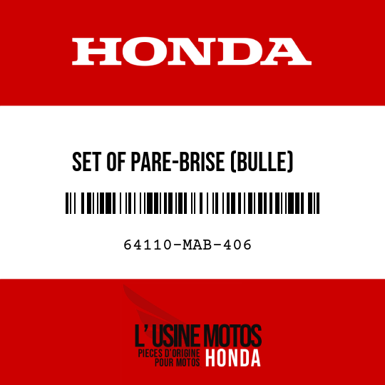 image de 64110-MAB-406 SET OF PARE-BRISE (BULLE)