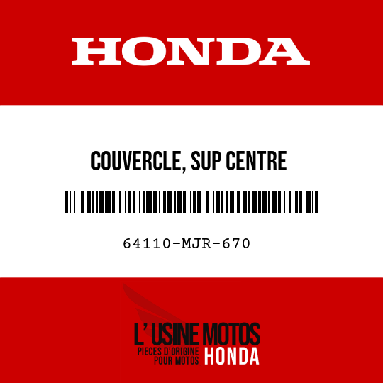 image de 64110-MJR-670 COUVERCLE, SUP CENTRE