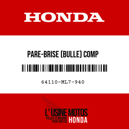 image de 64110-ML7-940 PARE-BRISE (BULLE) COMP