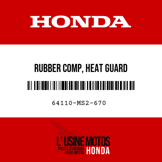 image de 64110-MS2-670 RUBBER COMP, HEAT GUARD